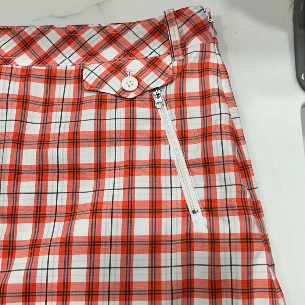 N’VO by Lanctot Plaid Golf Skort Built-In Shorts Zipper Pockets Women’s 4 - Picture 2 of 13